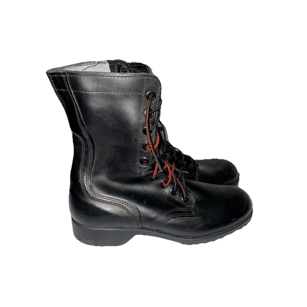 Vintage 1983 US Military Combat Boots 8R Black Leather Ro-Search DMS 9-83 Punk